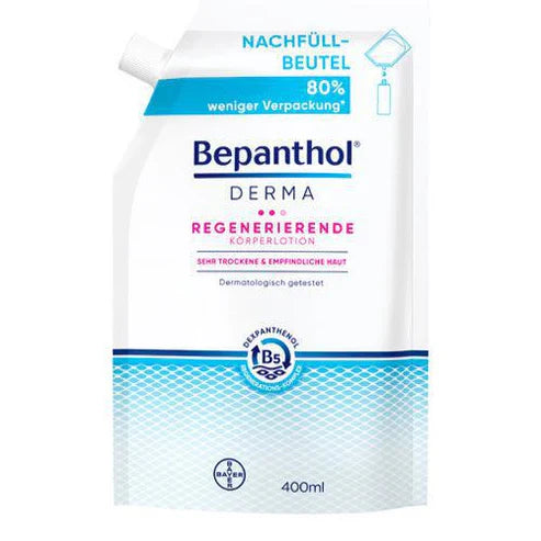 Bepanthen DERMA Regenerating Body Lotion Refill Bag (400ml)